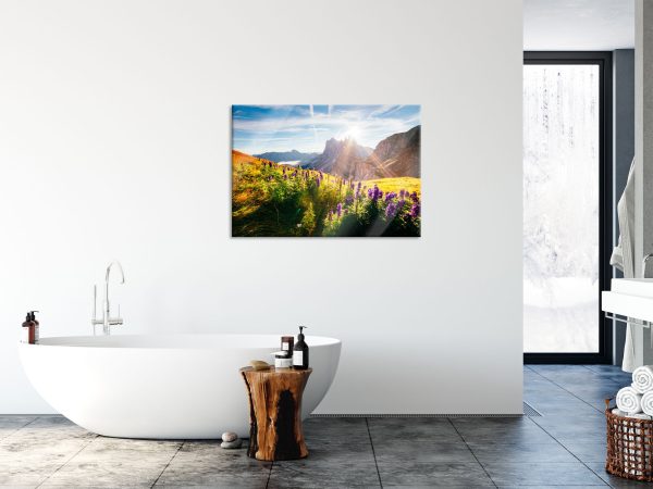 Bergwiese im Puez-Geisler Naturpark, Glasbild Mode – Bild 4